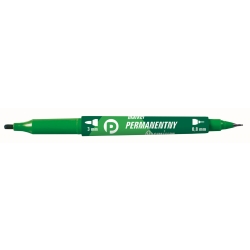 Marker permanentny TETIS / KM501-Z2  dwustronny zielony